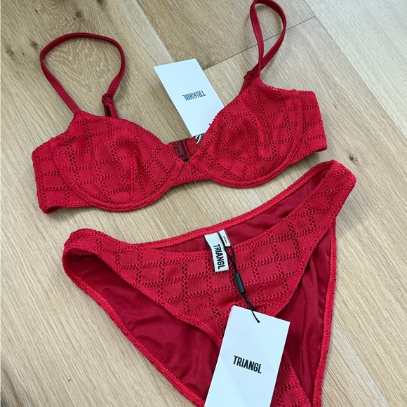Triangl Swimwear Red Bikini Set - Picture 3 of 3